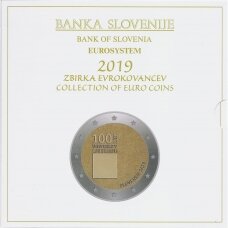 SLOVĖNIJA 2019 m. Oficialus euro monetų rinkinys su proginėmis 2-jų ir 3-jų eurų monetomis