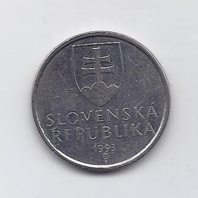 SLOVAKIA 5 KORUNA 1993 KM # 14 VF/XF 1