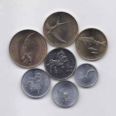 SLOVĖNIJA 1993 - 2006 m. 7 monetų rinkinys