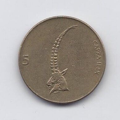 SLOVENIA 5 TOLARJEV 1993 KM # 6 VF 1