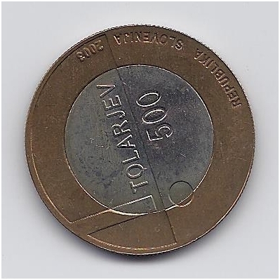 SLOVENIA 500 TOLARJEV 2003 KM # 50 AU Year of People with Disabilities