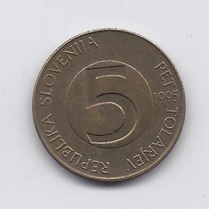 SLOVENIA 5 TOLARJEV 1995 KM # 6 VF