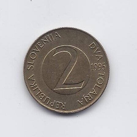 SLOVENIA 2 TOLARJA 1995 KM # 5 VF