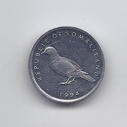 SOMALILAND 1 SHILLING 1994 KM # 1 UNC Pigeon