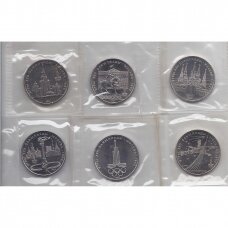 USSR 6 X 1 ROUBLE 1977 - 1980 XXII Summer Olympic Games - Moscow 1980 set