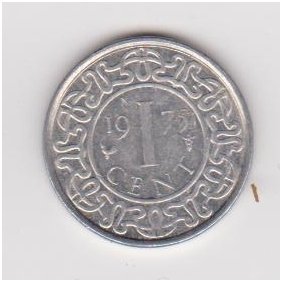 SURINAMAS 1 CENT 1975 KM # 11a VF