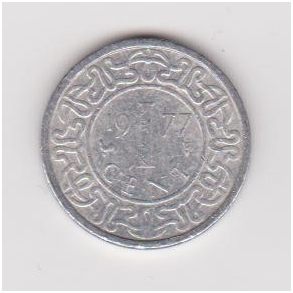 SURINAMAS 1 CENT 1977 KM # 11a VF/XF