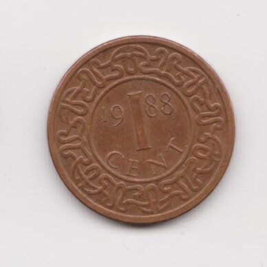 SURINAMAS 1 CENT 1988 KM # 11b VF