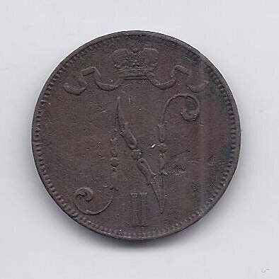 FINLAND 5 PENNIA 1899 KM # 15 F 1