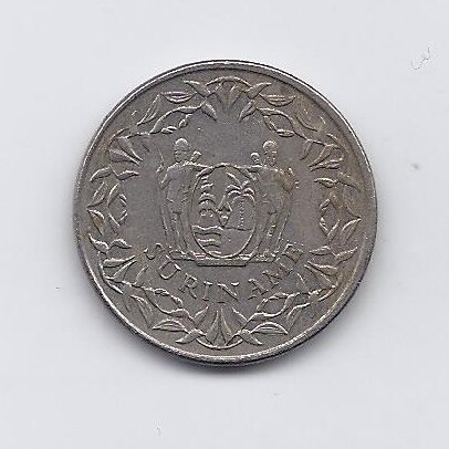 SURINAMAS 100 CENTS 1988 KM # 23 VF 1