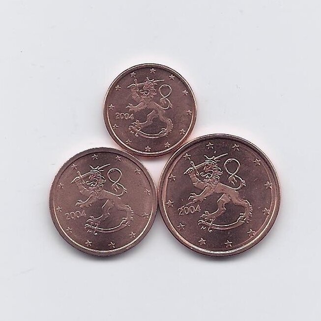 FINLAND 2004 3 coins set