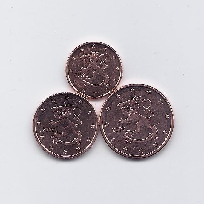 FINLAND 2009 3 coins set