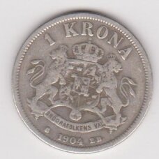 ŠVEDIJA 1 KRONA 1904 KM # 760 VF ŠVEDIJA 1 KRONA 1904 KM # 760 VF