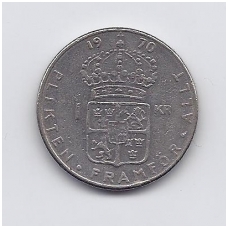 SWEDEN 1 KRONA 1970 KM # 826a VF/XF SWEDEN 1 KRONA 1970 KM # 826a VF/XF