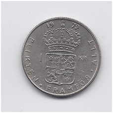 SWEDEN 1 KRONA 1972 KM # 826a XF SWEDEN 1 KRONA 1972 KM # 826a XF