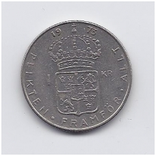 ŠVEDIJA 1 KRONA 1973 KM # 826a XF ŠVEDIJA 1 KRONA 1973 KM # 826a XF