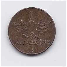 SWEDEN 1 ORE 1938 KM # 777 VF
