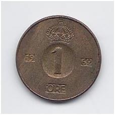 SWEDEN 1 ORE 1962 KM # 820 VF SWEDEN 1 ORE 1962 KM # 820 VF