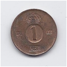 SWEDEN 1 ORE 1966 KM # 820 VF