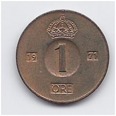 SWEDEN 1 ORE 1971 KM # 820 XF SWEDEN 1 ORE 1971 KM # 820 XF