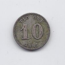 ŠVEDIJA 10 ORE 1881 KM # 755 F/VF