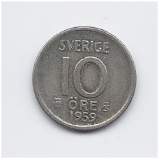 SWEDEN 10 ORE 1959 KM # 823 VF
