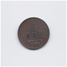 SWEDEN 1/2 ORE 1858 KM # 686 VF
