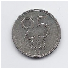 SWEDEN 25 ORE 1949 KM # 816 VF