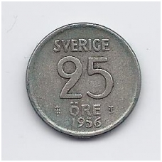 SWEDEN 25 ORE 1956 KM # 824 VF