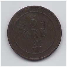 SWEDEN 5 ORE 1883 KM # 736 VF SWEDEN 5 ORE 1883 KM # 736 VF