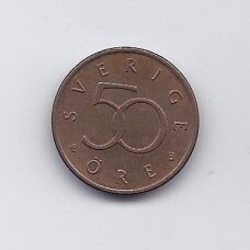 SWEDEN 50 ORE 1999 B KM # 878 XF SWEDEN 50 ORE 1999 B KM # 878 XF
