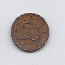 SWEDEN 50 ORE 2001 B KM # 878 VF/XF SWEDEN 50 ORE 2001 B KM # 878 VF/XF