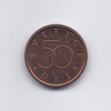 SWEDEN 50 ORE 2008 SI KM # 878 VF SWEDEN 50 ORE 2008 SI KM # 878 VF