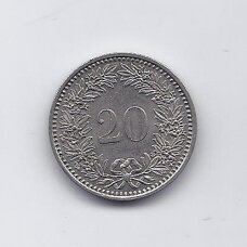 ŠVEICARIJA 20 RAPPEN 1982 KM # 29a XF ŠVEICARIJA 20 RAPPEN 1982 KM # 29a XF