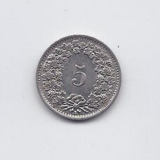 ŠVEICARIJA 5 RAPPEN 1932 B KM # 26b VF ŠVEICARIJA 5 RAPPEN 1932 B KM # 26b VF