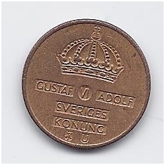SWEDEN 1 ORE 1964 KM # 820 VF 1