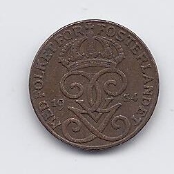 SWEDEN 1 ORE 1934 KM # 777 VF 1