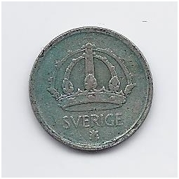 SWEDEN 10 ORE 1949 KM # 813 VF 1