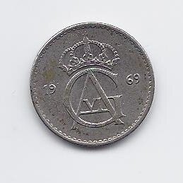 SWEDEN 10 ORE 1969 KM # 835 XF 1