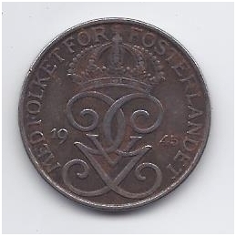 ŠVEDIJA 5 ORE 1945 KM # 812 F 1