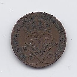SWEDEN 1 ORE 1933 KM # 777 VF 1