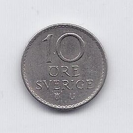 SWEDEN 10 ORE 1971 KM # 835 XF