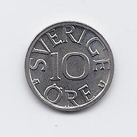 SWEDEN 10 ORE 1977 KM # 850 XF