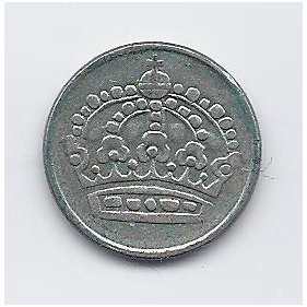 SWEDEN 25 ORE 1953 KM # 824 VF 1
