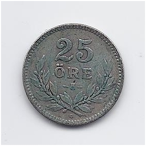 SWEDEN 25 ORE 1932 KM # 785 VF