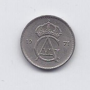 SWEDEN 10 ORE 1971 KM # 835 XF 1