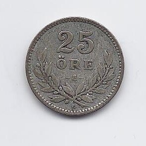 ŠVEDIJA 25 ORE 1933 KM # 785 VF