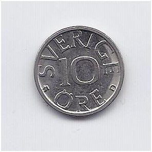SWEDEN 10 ORE 1988 KM # 850 XF