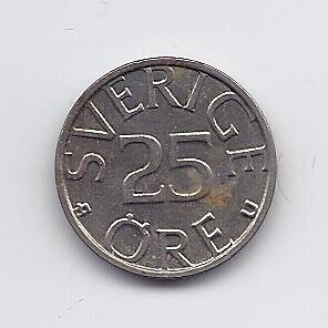 SWEDEN 25 ORE 1983 KM # 851 XF