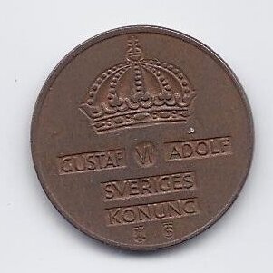 SWEDEN  2 ORE 1958 KM # 821 VF 1